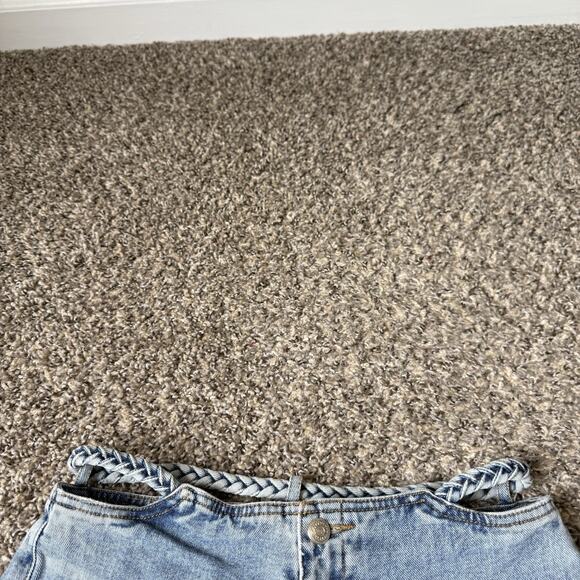 VTG Womens Denim Shorts Y2K 90s Boho Hippie Sz 28 Cut Out Grunge Streetwear! - Picture 4 of 5